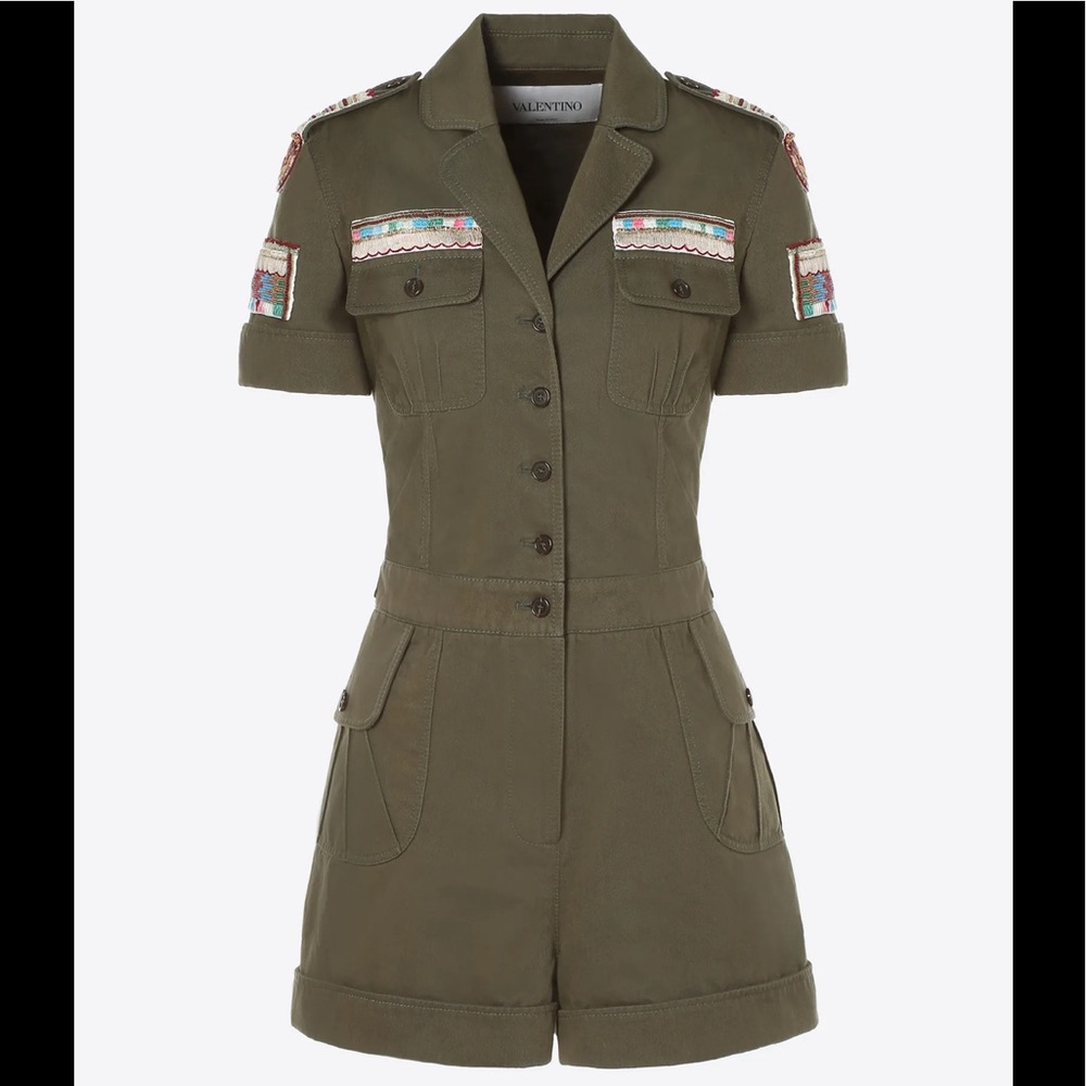 Valentino embroidered gabardine romper (6)